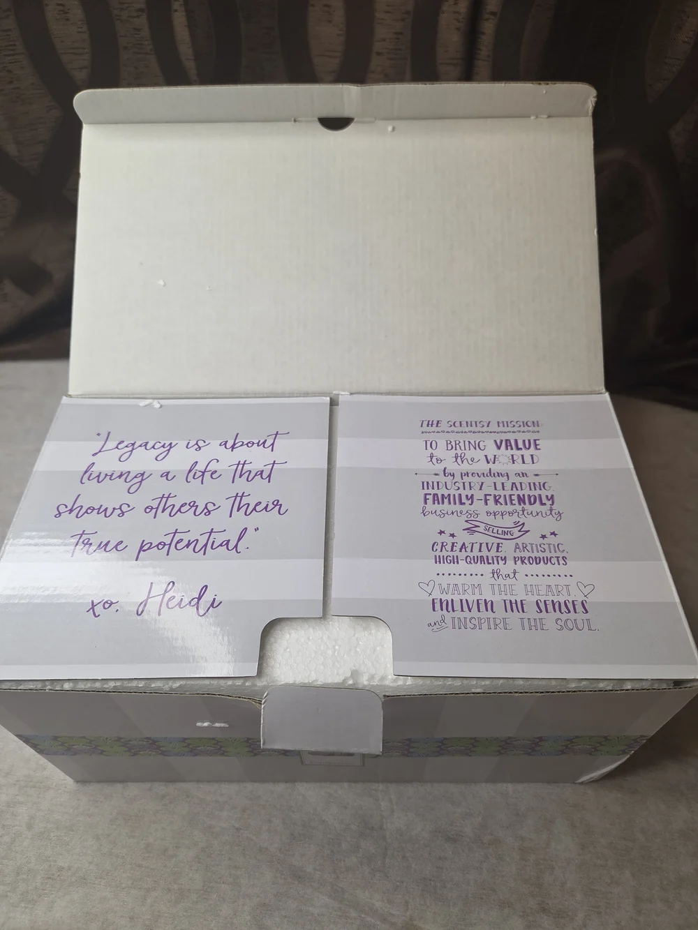 Scentsy Coastal Cruiser Box with Green and Purple Wax Melt Warmer